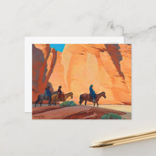 Carte Postale Navajos dans un canyon par Maynard Dixon