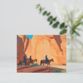 Carte Postale Navajos dans un canyon par Maynard Dixon (Debout devant)