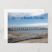 Carte Postale Navarre Beach Floride pont de la chaussée photo (Devant / Derrière)