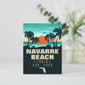 Carte Postale Navarre Beach Floride Retro Sunset Souvenirs (Debout devant)