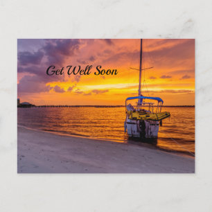 Carte Postale Navarre Floride Feu Coucher de soleil Prompt rétab