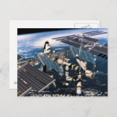 Carte Postale Navette spatiale ancrée (Devant / Derrière)