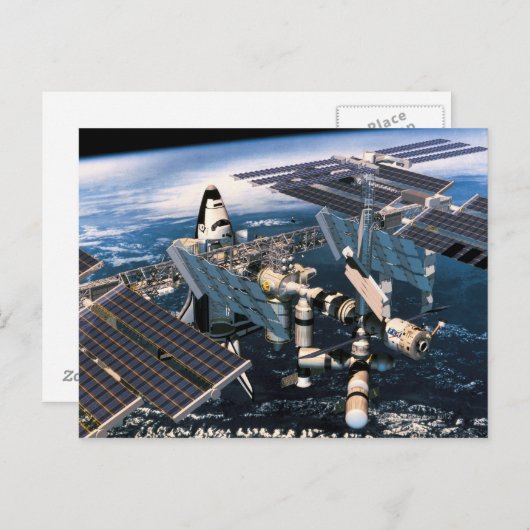 Carte Postale Navette spatiale ancrée (Devant / Derrière)