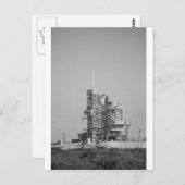 Carte Postale Navette spatiale en noir et blanc (Devant / Derrière)