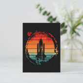CARTE POSTALE NAVETTE SPATIALE VINTAGE (Debout devant)