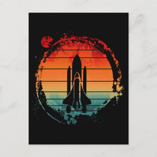 CARTE POSTALE NAVETTE SPATIALE VINTAGE (Devant)