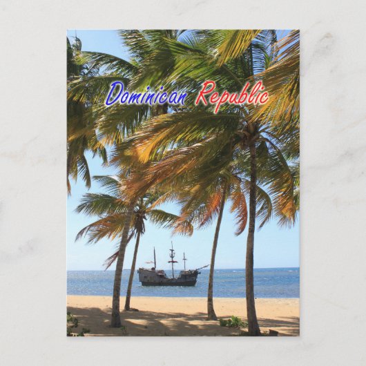 Carte Postale Navire à Las Terrenas Samana République dominicain (Devant)