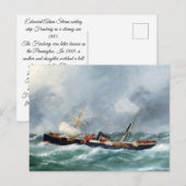 Carte Postale Navire à vapeur Finsbury 1881 (Devant / Derrière)