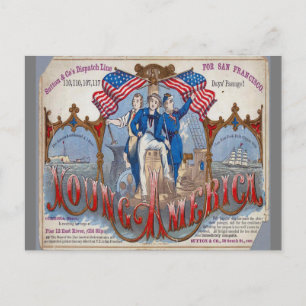 Carte Postale Navire à voile Clipper Young America