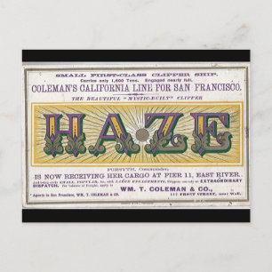 Carte Postale Navire à voile Haze Clipper 1900