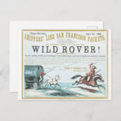 Carte Postale Navire à voile Wild Rover Clip (Devant / Derrière)