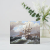 Carte Postale Navire américain en détresse 1841 (Debout devant)