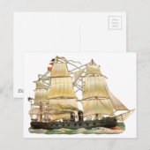 Carte Postale Navire antique (Devant / Derrière)