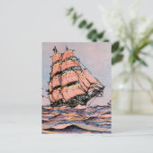 Carte Postale Navire Clipper Ann McKim (Debout devant)