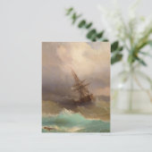 Carte Postale Navire dans la mer tempétueuse (Debout devant)