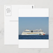 Carte Postale Navire de croisière coloré (Devant / Derrière)