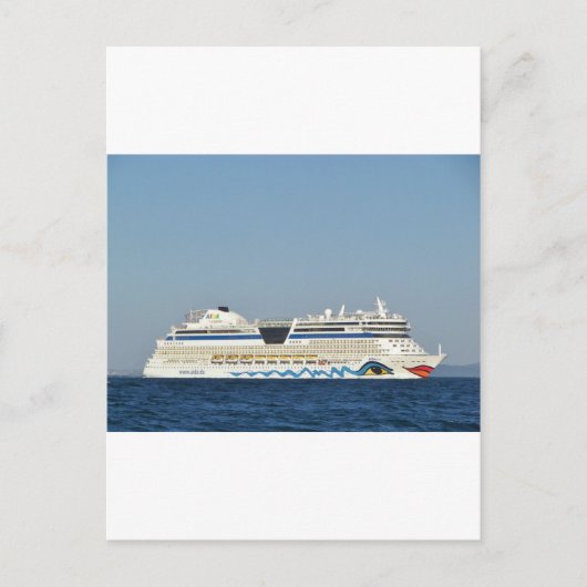 Carte Postale Navire de croisière coloré (Devant)
