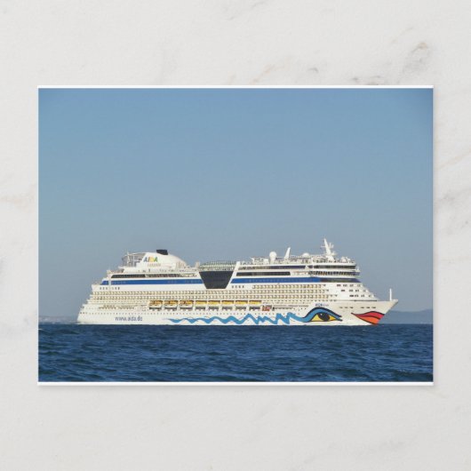 Carte Postale Navire de croisière coloré (Devant)