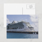 Carte Postale Navire de croisière tropicale (Devant / Derrière)