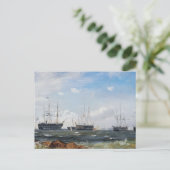 Carte Postale Navire de guerre de Göteborg 1861 (Debout devant)