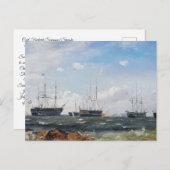 Carte Postale Navire de guerre de Göteborg 1861 (Devant / Derrière)