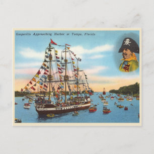 Carte Postale Navire de pirate vintage Gasparilla