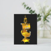 Carte Postale navire d'or (Debout devant)