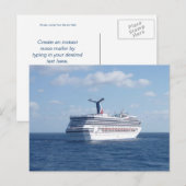 Carte Postale Navire en mer (Devant / Derrière)