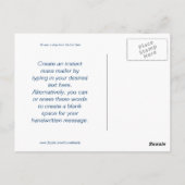 Carte Postale Navire en mer (Dos)