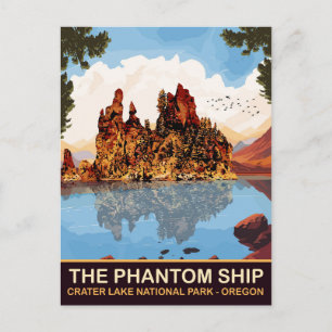 Carte Postale Navire Fantôme, Parc national du lac Crater, Orego