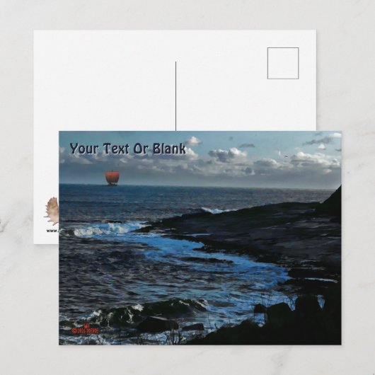 Carte Postale Navire long Viking de Wick Bay (Devant / Derrière)