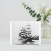 Carte Postale Navire - Noir et Blanc (Debout devant)