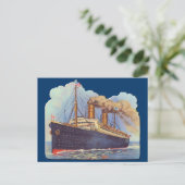 Carte Postale Navire Ocean Steam Liner (Debout devant)