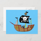 Carte Postale Navire pirate (Devant / Derrière)