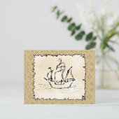 Carte Postale Navire pirate. (Debout devant)