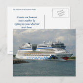 Carte Postale Navire souriant dans la Manche (Devant / Derrière)