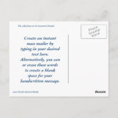 Carte Postale Navire souriant dans la Manche (Dos)