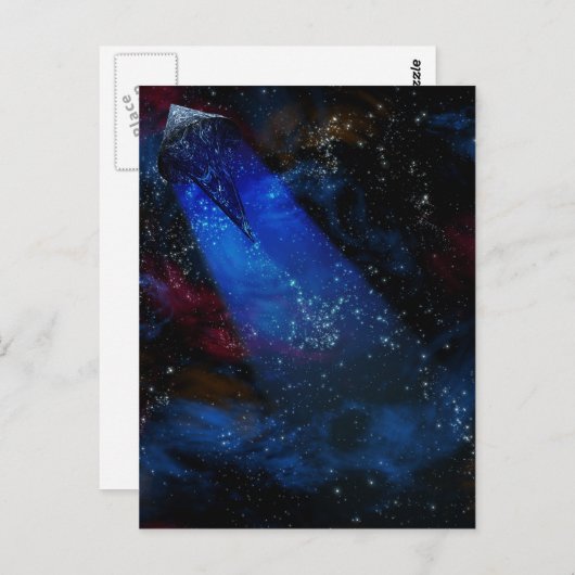 Carte Postale Navire spatial (Devant / Derrière)