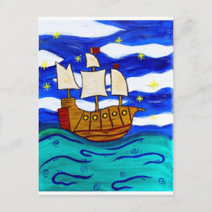 Carte Postale Navire Twilight