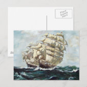 Carte Postale Navires À Voile (Devant / Derrière)