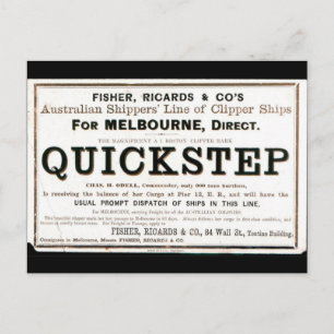 Carte Postale Navires à voile clipper Quickstep 1859