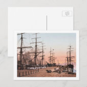 Carte Postale Navires aux quais de San Francisco vers 1900 (Devant / Derrière)