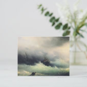 Carte Postale Navires dans une tempête (Debout devant)
