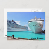 Carte Postale Navires de croisière dans le port (Devant / Derrière)