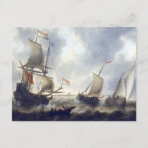Carte Postale Navires en mer 1660