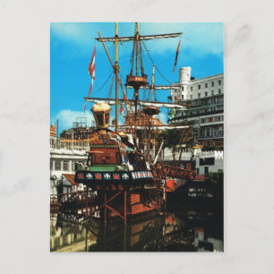 Carte Postale Navires historiques vintages, Golden Hinde, Southe