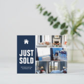 Carte Postale Navy blue Juste vendu annonce immobilière modèle (Debout devant)