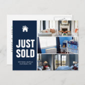 Carte Postale Navy blue Juste vendu annonce immobilière modèle (Devant / Derrière)