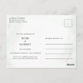 Carte Postale Navy Blush Floral Green Calendrier Enregistrer la (Dos)