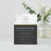 CARTE POSTALE NAVY GOLD DAHLIA ATELIER FLORAL DISCOURS INVITATIO (Debout devant)